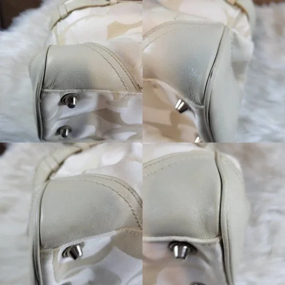 Coach Sand & Tan Hamptons Optic Signature Carryall Tote